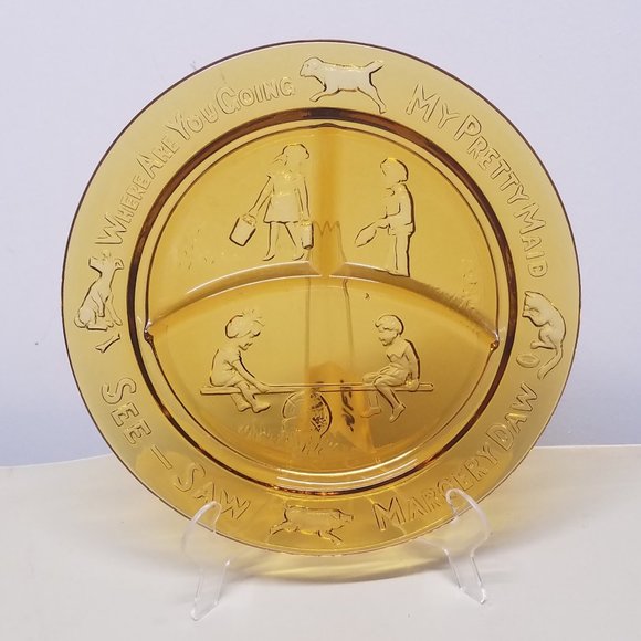 Tiara Amber Nursery Rhyme 3 Piece Dish Set Mug, Bowl & Plate w/ Original Box - Picture 2 of 16